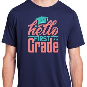 Hello First Grade Adult ChromaSoft Performance T-Shirt