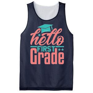 Hello First Grade Mesh Reversible Basketball Jersey Tank