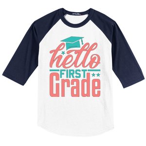 Hello First Grade Baseball Sleeve Shirt