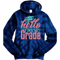 Hello First Grade Tie Dye Hoodie