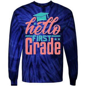 Hello First Grade Tie-Dye Long Sleeve Shirt