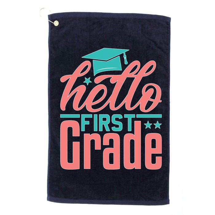 Hello First Grade Golf Towel