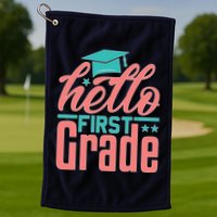 Hello First Grade Golf Towel