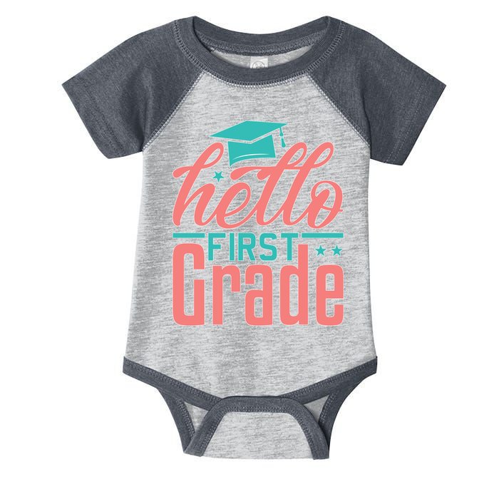 Hello First Grade Infant Baby Jersey Bodysuit