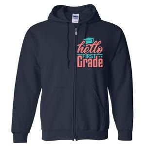 Hello First Grade Full Zip Hoodie