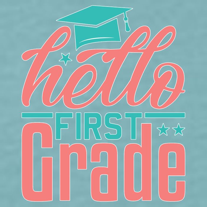 Hello First Grade Sueded Cloud Jersey T-Shirt
