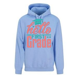 Hello First Grade Unisex Surf Hoodie