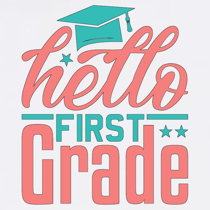 Hello First Grade Garment-Dyed Sweatshirt