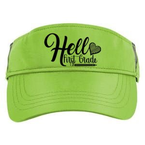 Hello First Grade Pencil Heart Adult Drive Performance Visor