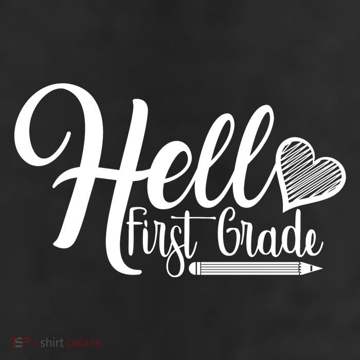 Hello First Grade Pencil Heart 11oz C Handle Ceramic Mug