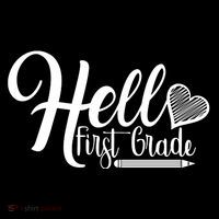 Hello First Grade Pencil Heart Cooling Performance Long Sleeve Crew