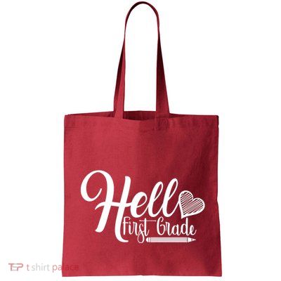 Hello First Grade Pencil Heart Bag