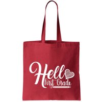 Hello First Grade Pencil Heart Bag