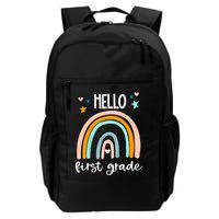Hello First Grade Retro Rainbow Backpack