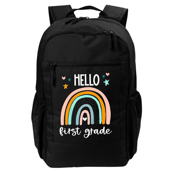 Hello First Grade Retro Rainbow Backpack
