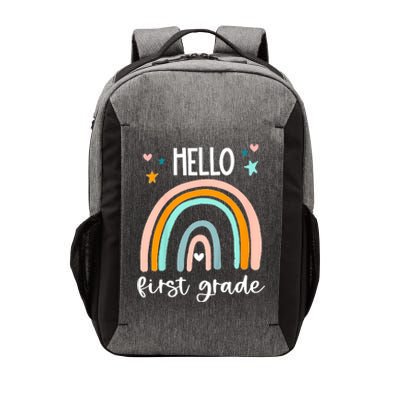 Hello First Grade Retro Rainbow Vector Backpack