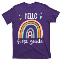 Hello First Grade Retro Rainbow T-Shirt