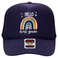 Hello First Grade Retro Rainbow Hat