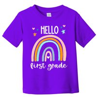 Hello First Grade Retro Rainbow Toddler T-Shirt