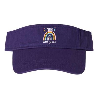 Hello First Grade Retro Rainbow Visor
