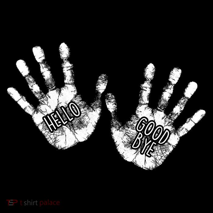 Hello Good Bye Paint Hand Prints Flexfit Unipanel Trucker Cap