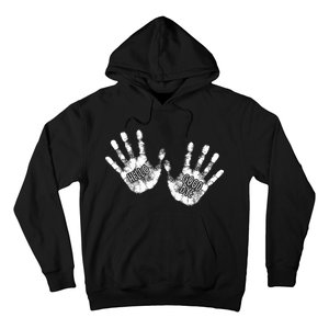 Hello Good Bye Paint Hand Prints Hoodie