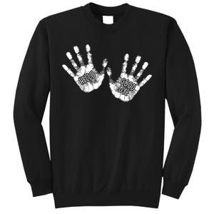 Hello Good Bye Paint Hand Prints Sweatshirt