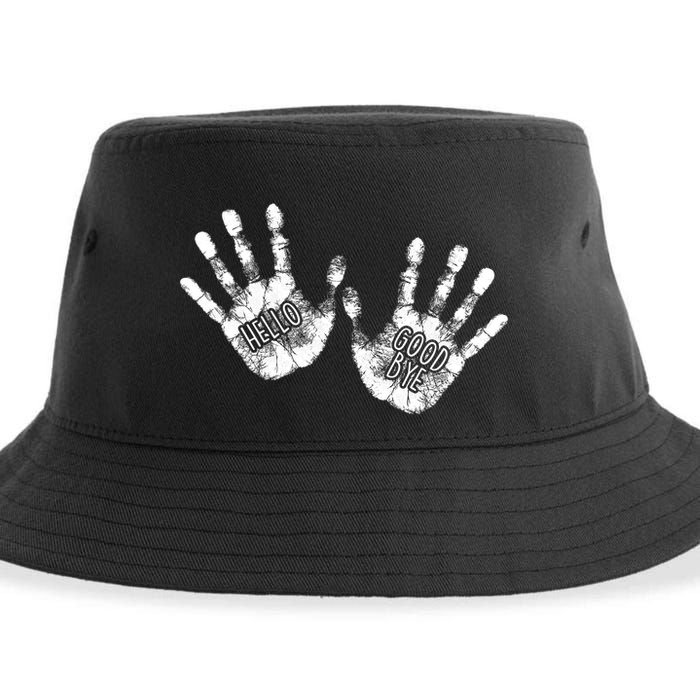 Hello Good Bye Paint Hand Prints Sustainable Bucket Hat