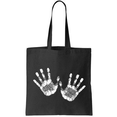 Hello Good Bye Paint Hand Prints Bag