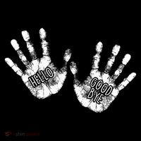 Hello Good Bye Paint Hand Prints Youth Performance Sprint T-Shirt