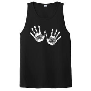 Hello Good Bye Paint Hand Prints PosiCharge Competitor Tank