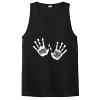 Hello Good Bye Paint Hand Prints PosiCharge Competitor Tank