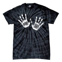 Hello Good Bye Paint Hand Prints Tie-Dye T-Shirt