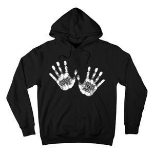 Hello Good Bye Paint Hand Prints Tall Hoodie