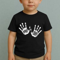 Hello Good Bye Paint Hand Prints Toddler T-Shirt