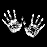 Hello Good Bye Paint Hand Prints Toddler T-Shirt