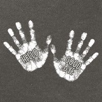 Hello Good Bye Paint Hand Prints Cotton Canvas Backpack