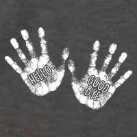 Hello Good Bye Paint Hand Prints Vector Backpack