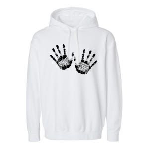 Hello Good Bye Paint Hand Prints Garment-Dyed Fleece Hoodie