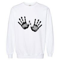 Hello Good Bye Paint Hand Prints Garment-Dyed Sweatshirt