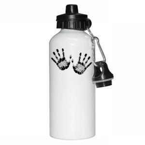 Hello Good Bye Paint Hand Prints Aluminum Water Bottle