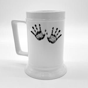 Hello Good Bye Paint Hand Prints Beer Stein