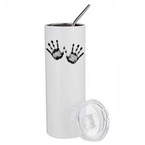 Hello Good Bye Paint Hand Prints Stainless Steel Tumbler