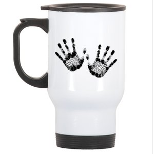 Hello Good Bye Paint Hand Prints Stainless Steel Travel Mug