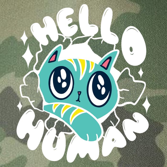 Hello Human Cat Legacy Tie Dye Trucker Hat