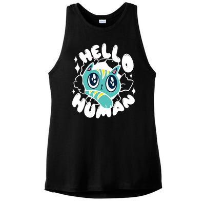 Hello Human Cat Ladies PosiCharge Tri-Blend Wicking Tank