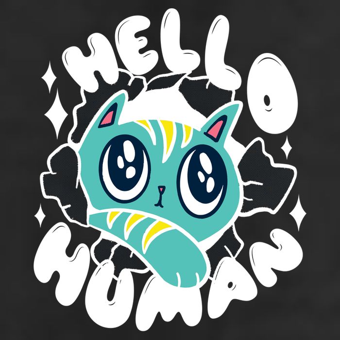 Hello Human Cat Cool Comfort Performance Bucket Hat