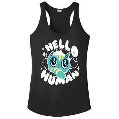 Hello Human Cat Ladies PosiCharge Competitor Racerback Tank