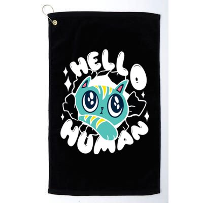 Hello Human Cat Platinum Collection Golf Towel