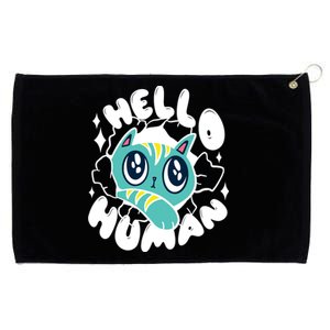 Hello Human Cat Grommeted Golf Towel